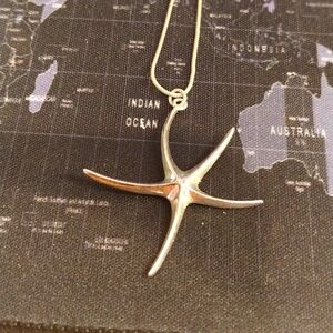 Sterling silver starfish necklace